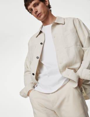 Linen Blend Overshirt