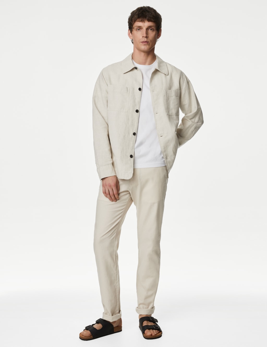 Easy Iron Linen Blend Overshirt image 2