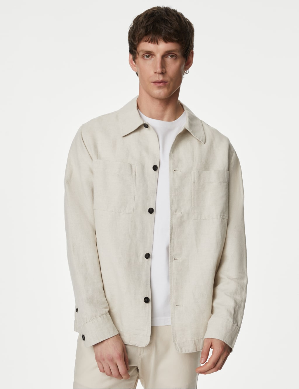 Easy Iron Linen Blend Overshirt image 4