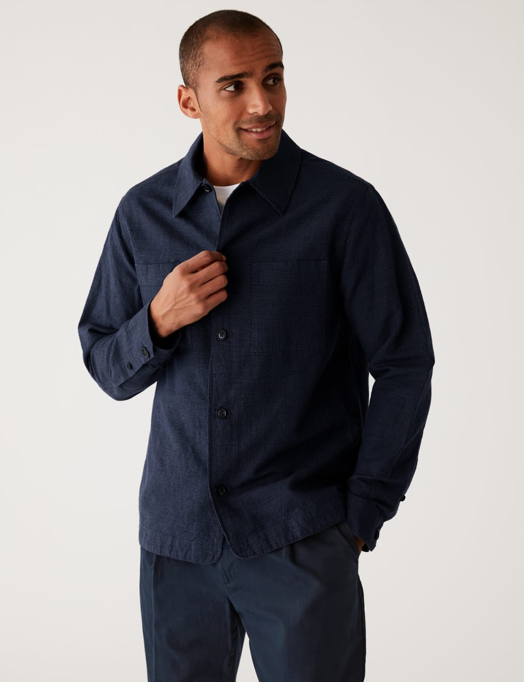 Linen Blend Overshirt image 3