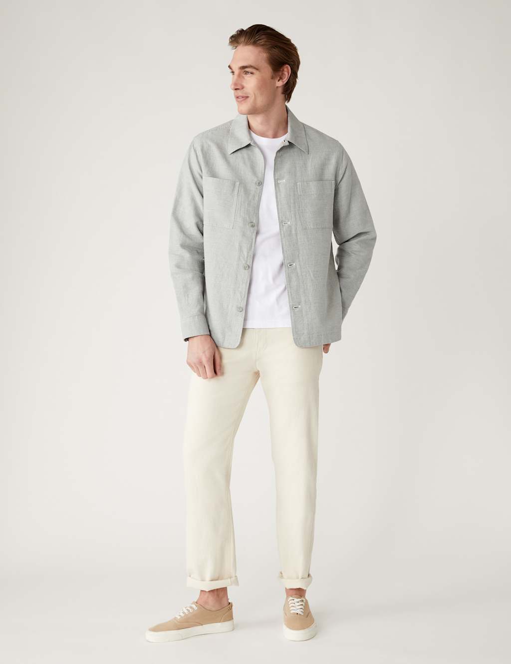 Linen Blend Overshirt image 2