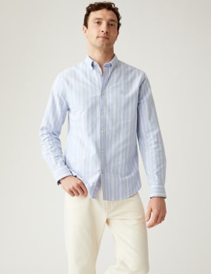 Pure Cotton Striped Oxford Shirt