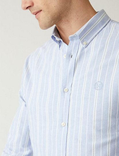 Pure Cotton Striped Oxford Shirt
