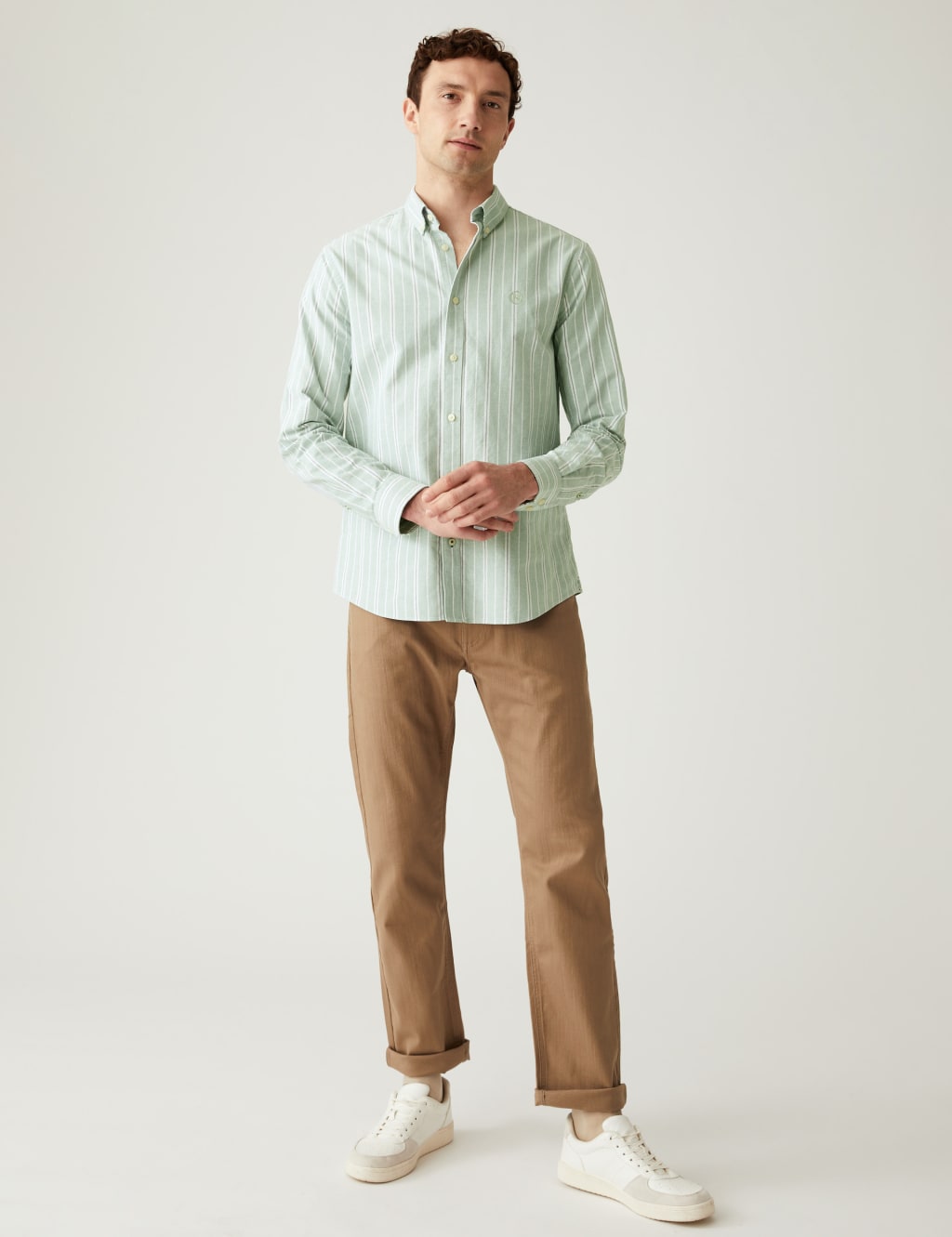 Pure Cotton Striped Oxford Shirt image 2