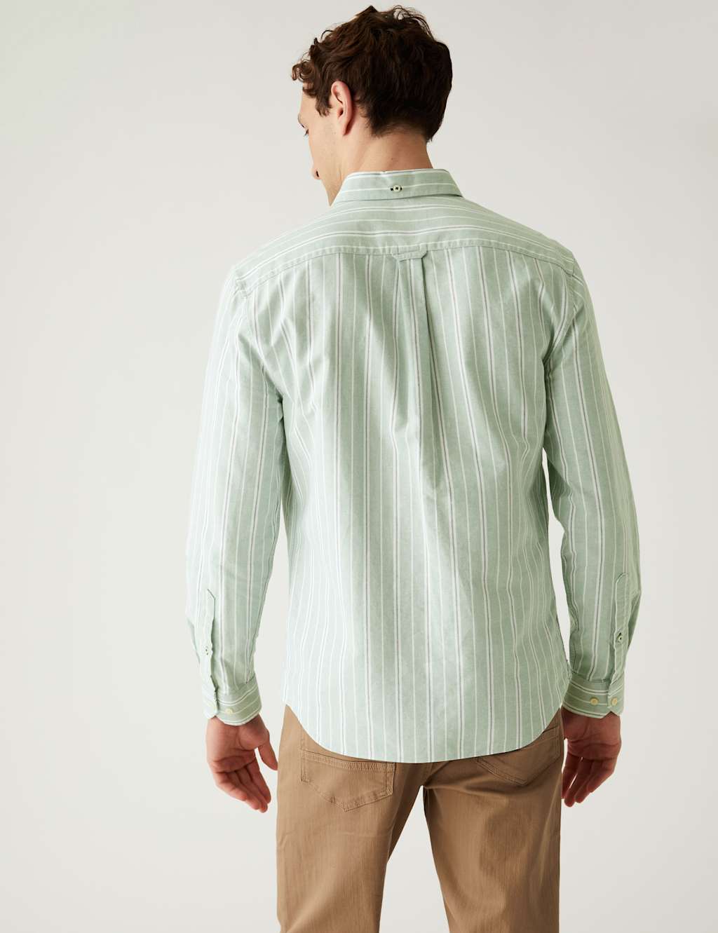 Pure Cotton Striped Oxford Shirt image 4