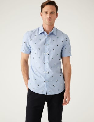 Pure Cotton Print Shirt