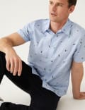 Pure Cotton Print Shirt