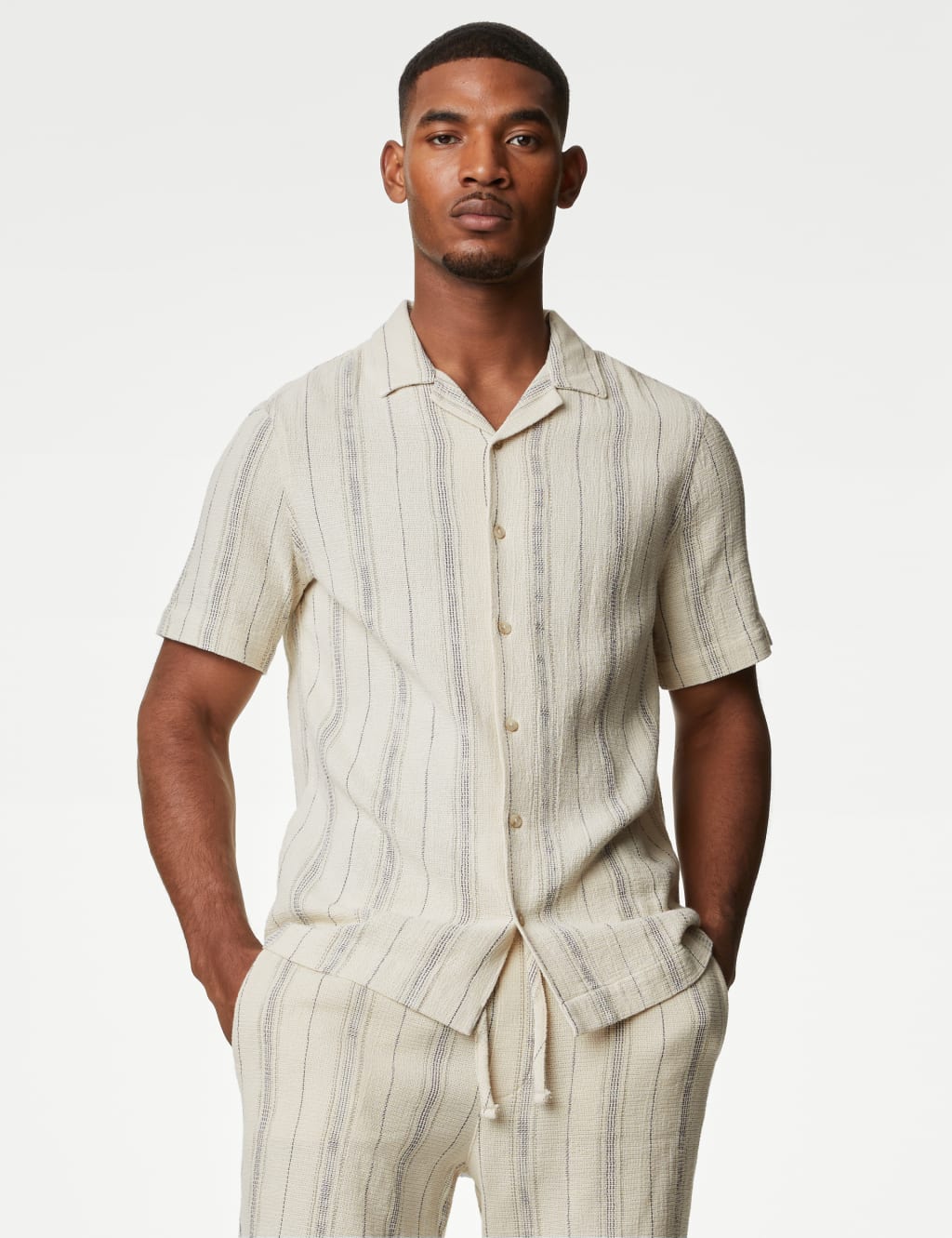 Pure Cotton Cuban Collar Shirt image 3