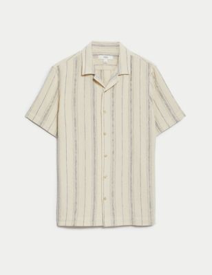 Pure Cotton Cuban Collar Shirt