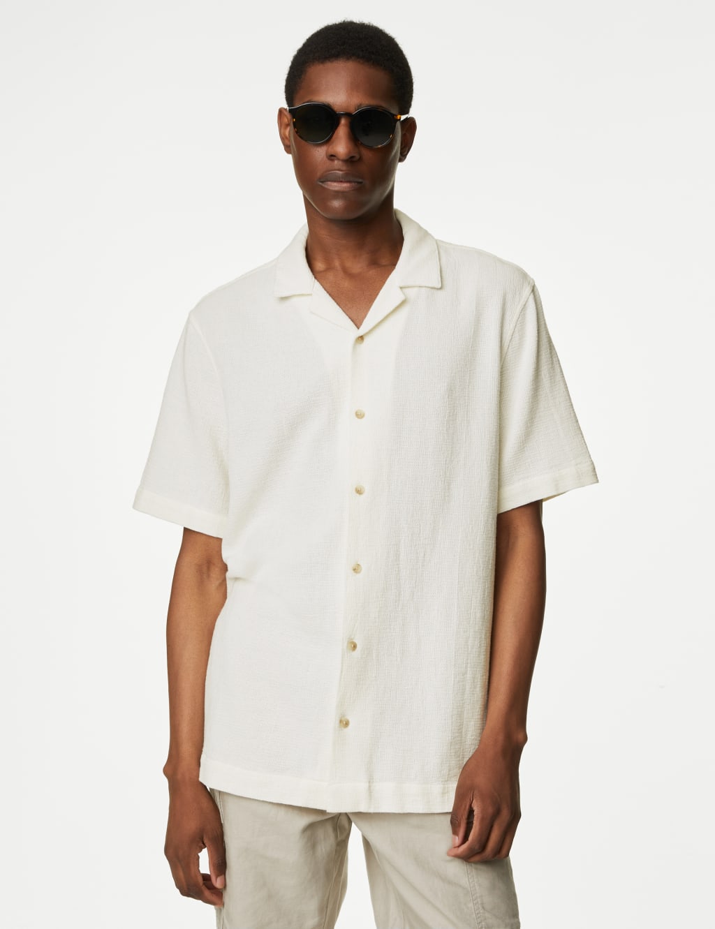 Pure Cotton Cuban Collar Shirt image 1