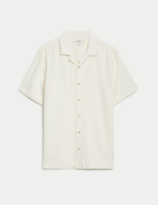 Pure Cotton Cuban Collar Shirt