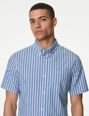 Easy Iron Striped Oxford Shirt