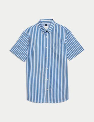 Easy Iron Striped Oxford Shirt