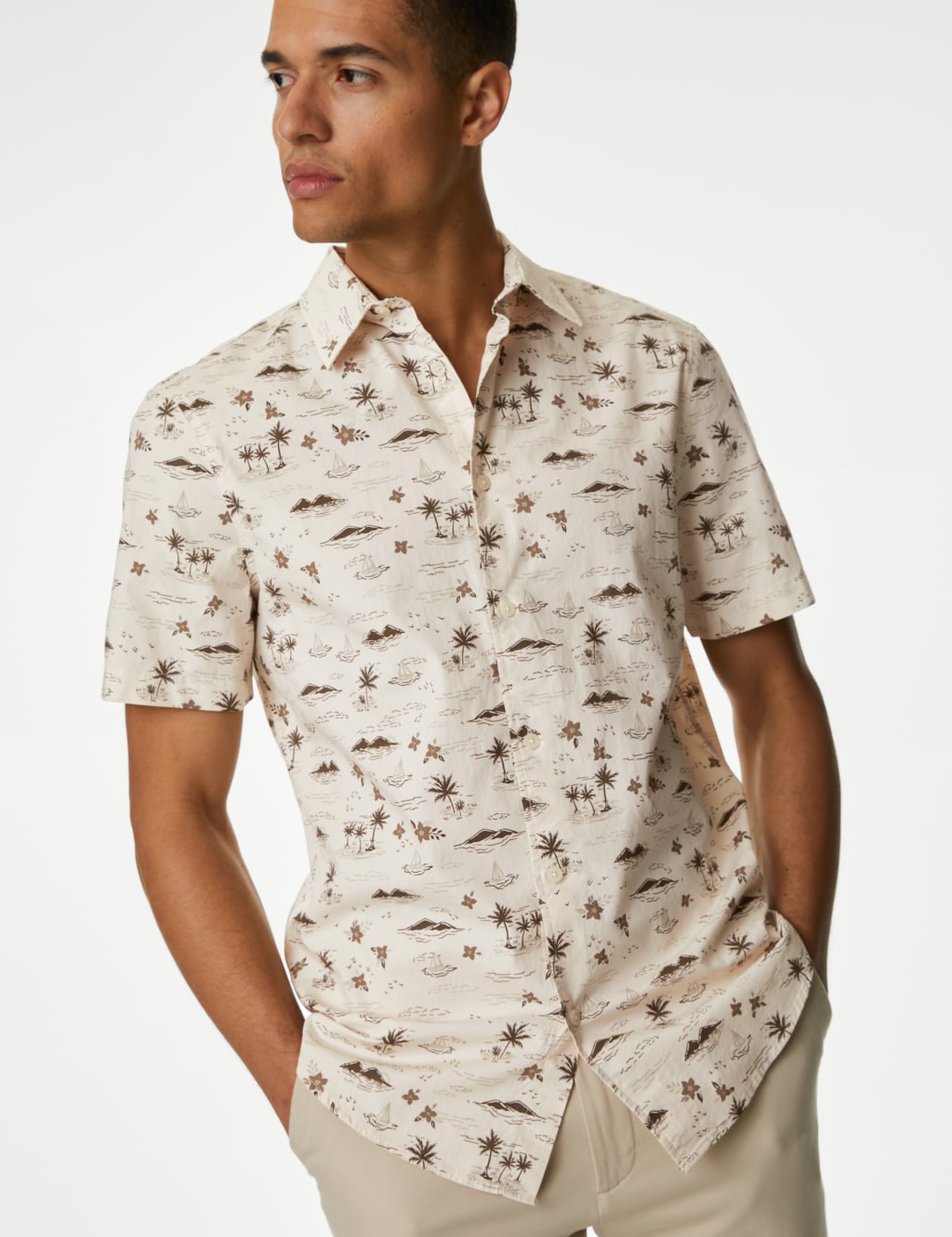 Marks and spencer sale mens short sleeve shirts