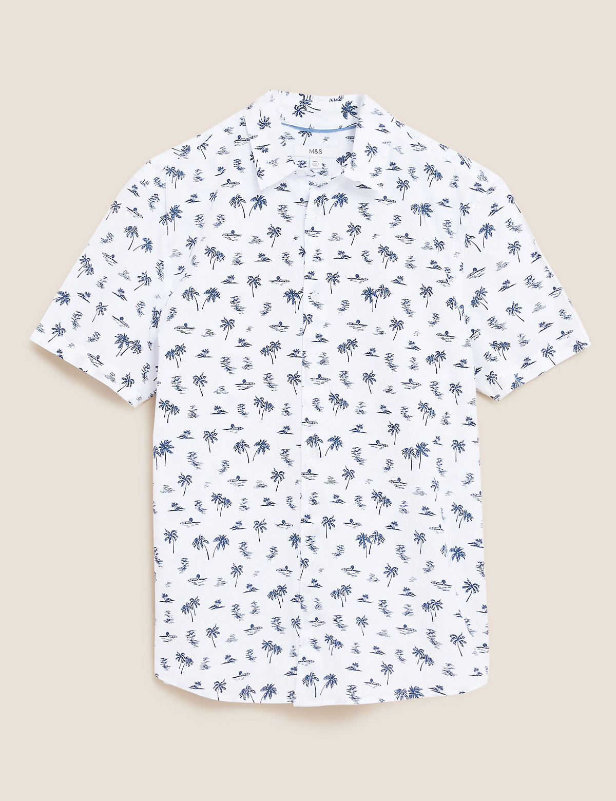 Pure Cotton Palm Print Shirt