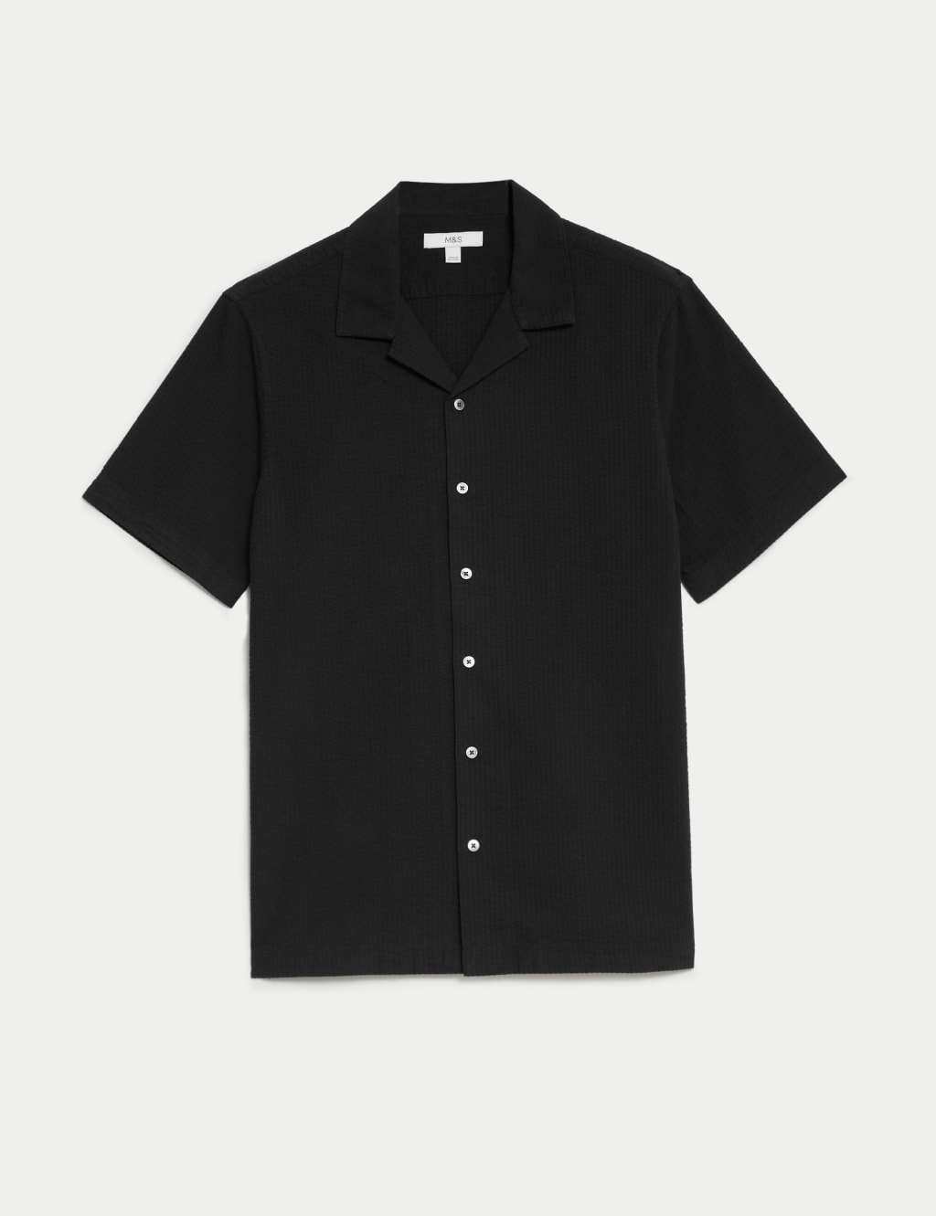 Pure Cotton Seersucker Cuban Collar Shirt image 2