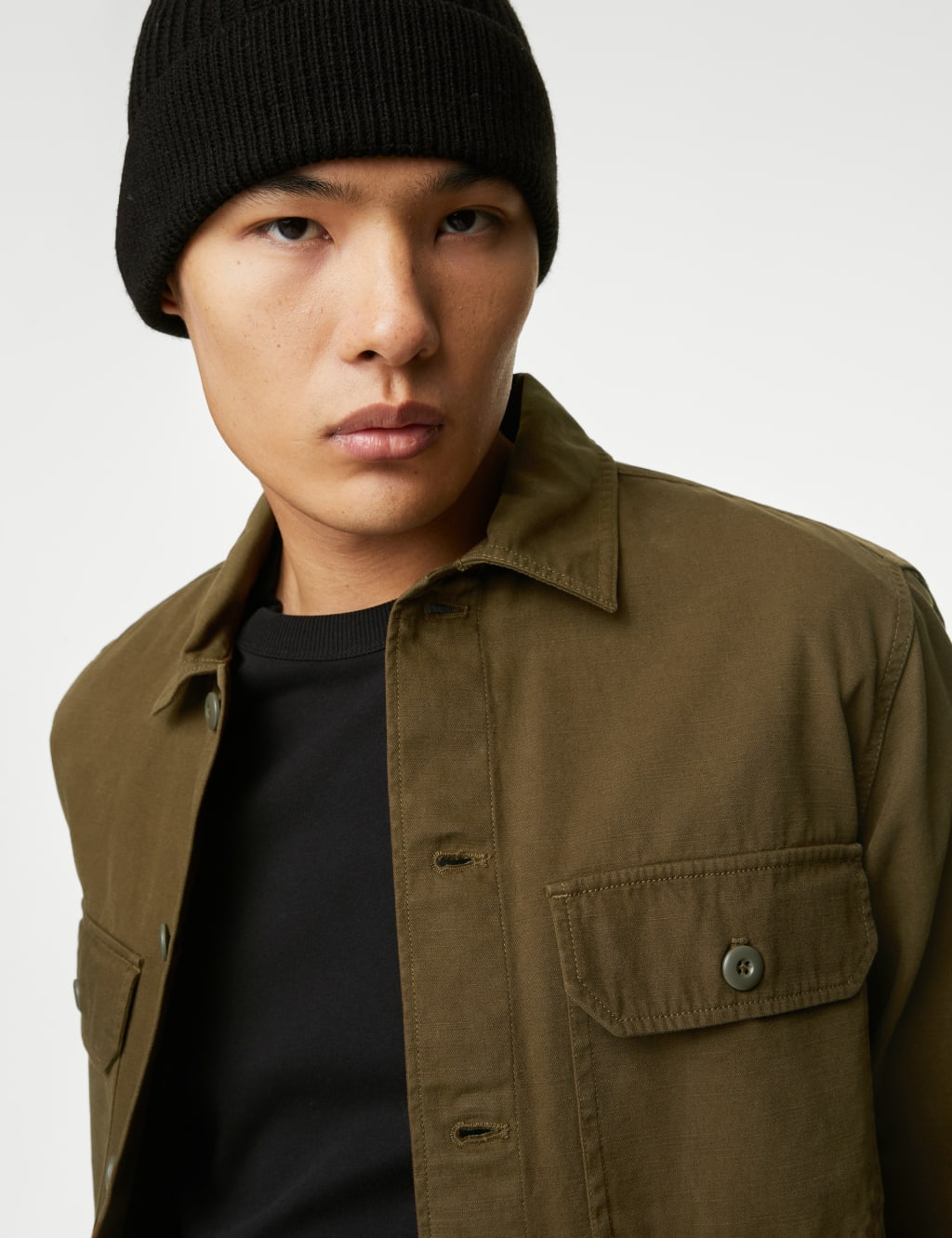 Pure Cotton Utility Overshirt image 1