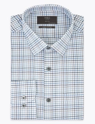 m and s brushed cotton shirt