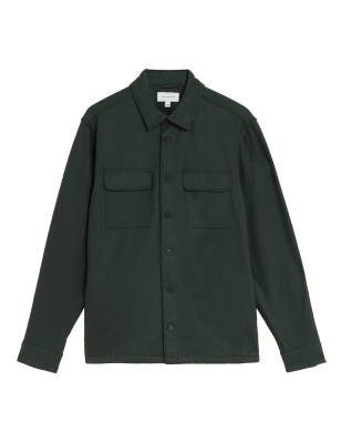 

Mens Autograph Wool Blend Overshirt - Dark Green, Dark Green