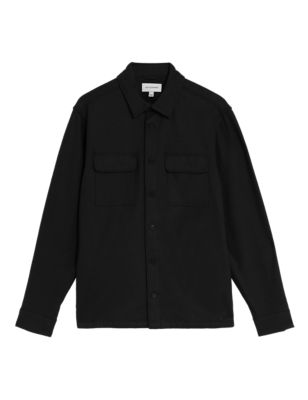 

Mens Autograph Wool Blend Overshirt - Black, Black