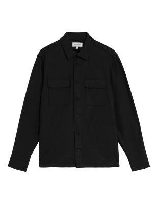 

Mens Autograph Wool Blend Overshirt - Black, Black