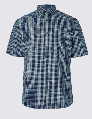 m&s checked shirt