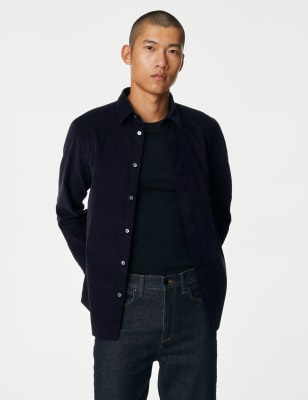 

Mens Autograph Pure Cotton Corduroy Shirt - Navy, Navy