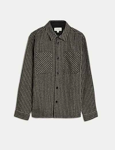 Check Overshirt with Wool