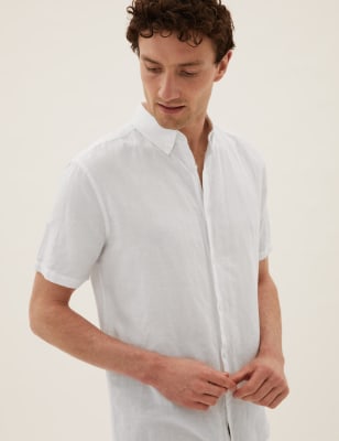  Chemise en lin, repassage facile - White