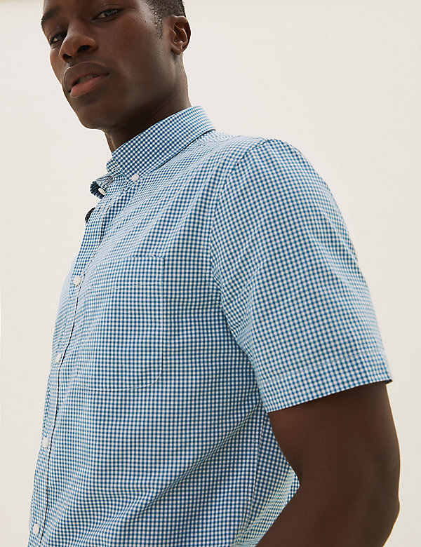 Pure Cotton Checked Shirt - FR