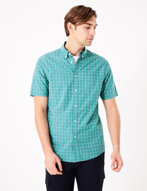 Laundered Cotton Regular Fit Checked Shirt