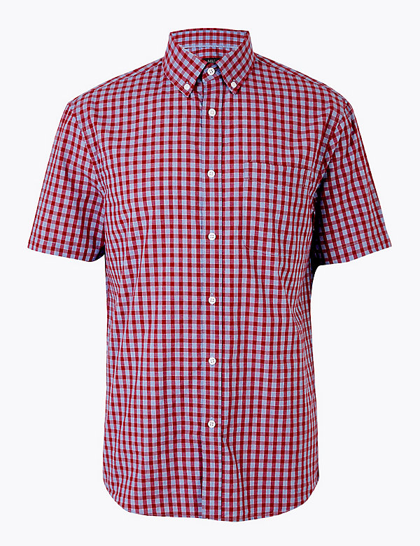 Pure Cotton Checked Shirt - DK