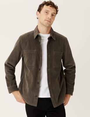 Pure Cotton Corduroy Overshirt