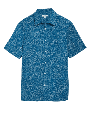 

Mens M&S Collection Cloud Print Shirt - Navy Mix, Navy Mix