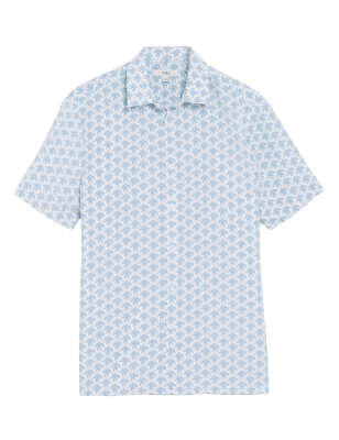 

Mens M&S Collection Hawaiian Shirt - Blue Mix, Blue Mix