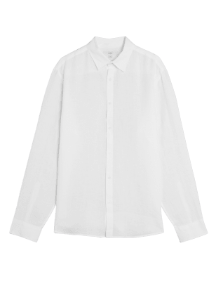 

M&S Collection Camisa 100% linoMens - White, White