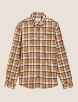 Flannel Brushed Cotton Check Shirt