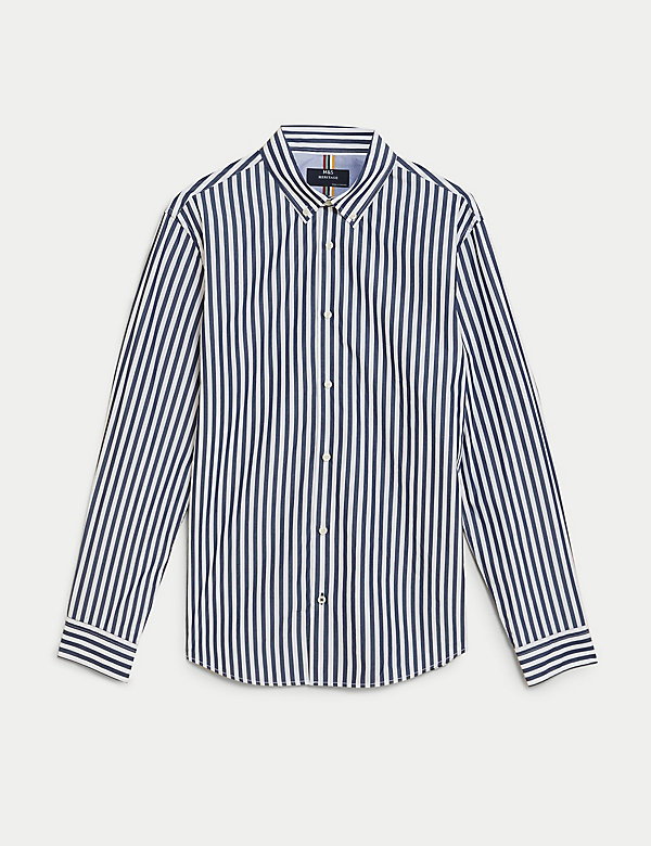 Pure Cotton Striped Shirt - HK