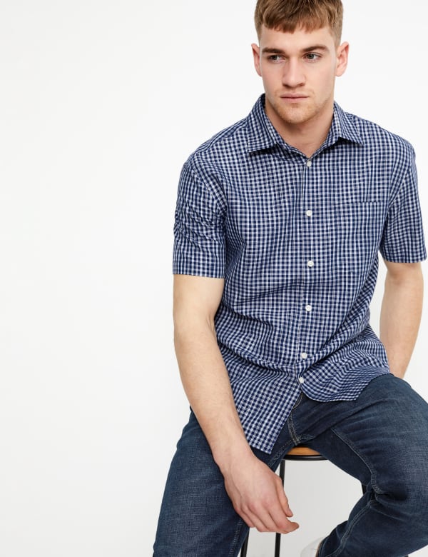 Soft Touch Space Dye Check Shirt