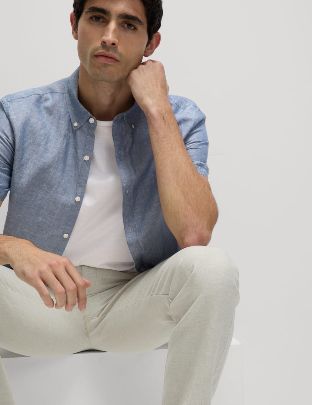 Men s Linen Shirts M S