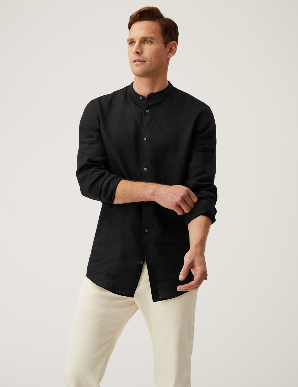 Men’s GrandadCollar Shirts M&S