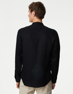 Grandad collar clearance shirt with blazer