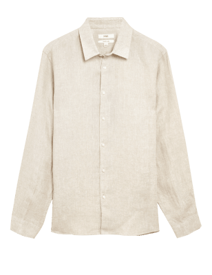 

Mens M&S Collection Pure Linen Shirt - Stone, Stone