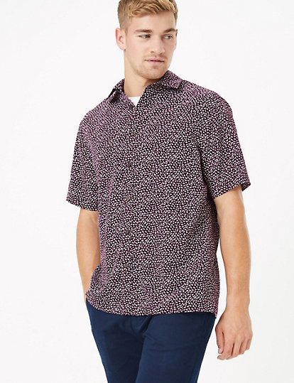 Geometric Print Relaxed Fit Shirt