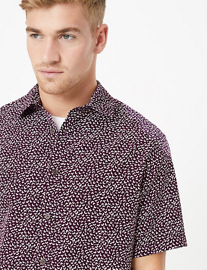 Geometric Print Relaxed Fit Shirt
