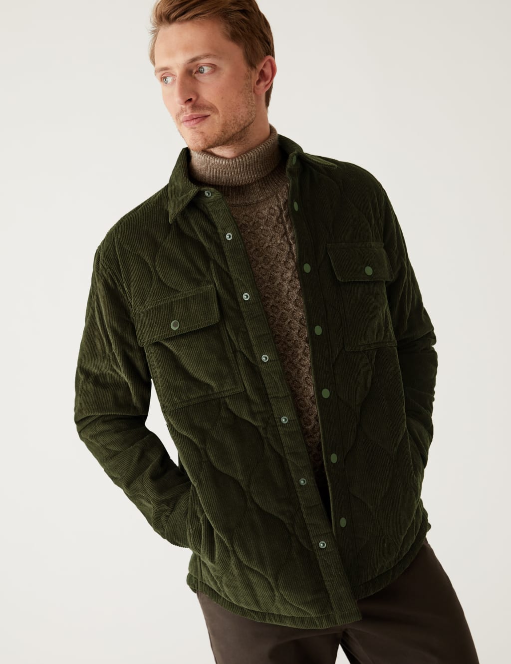 Corduroy Quilted Shacket image 1