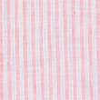 Pure Linen Striped Grandad Collar Shirt - pinkmix