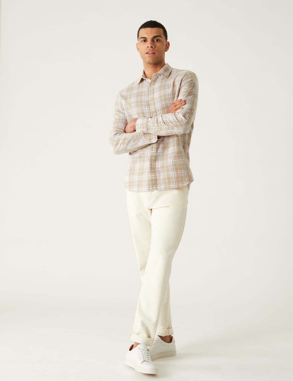 Linen Blend Check Shirt image 3