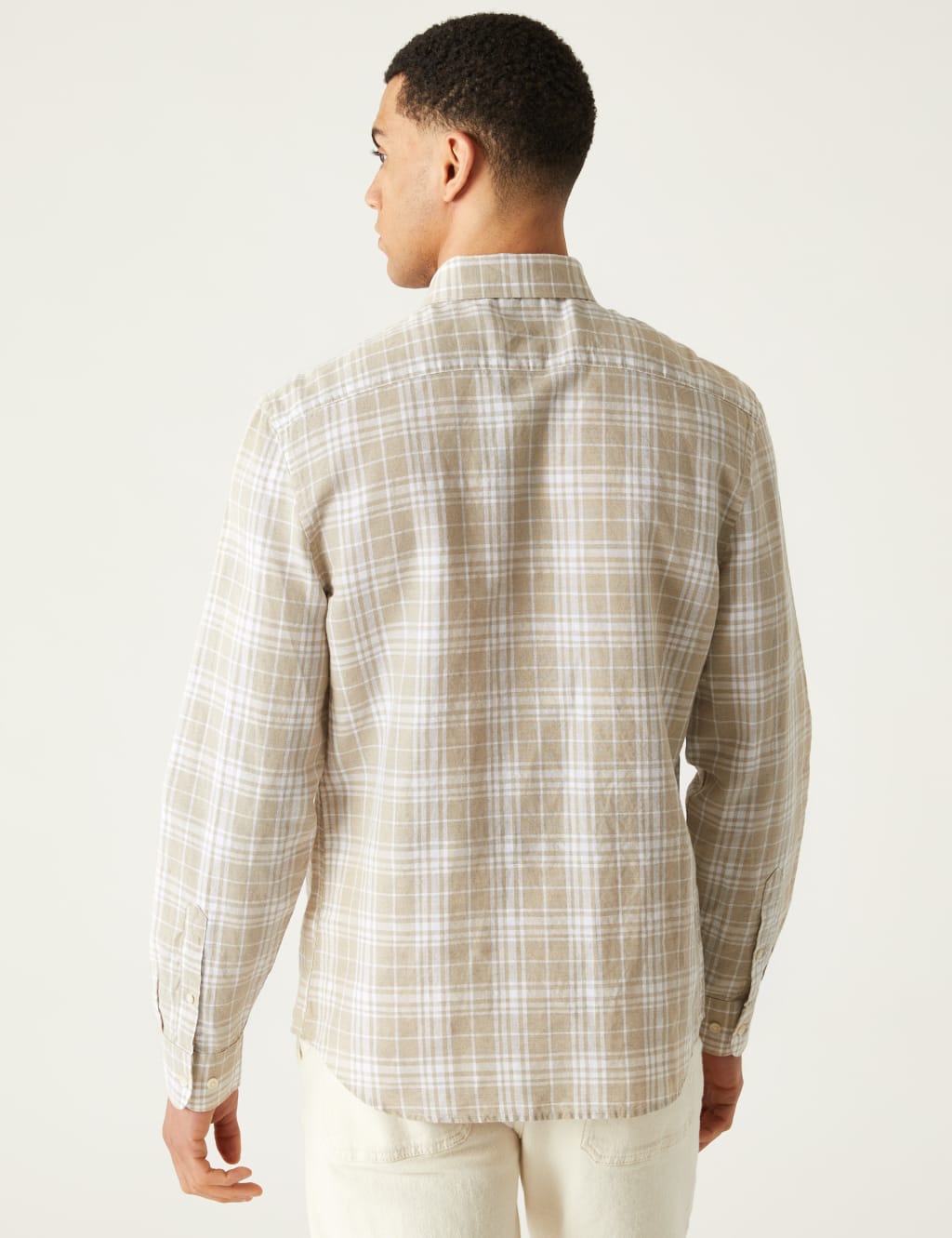 Linen Blend Check Shirt image 4