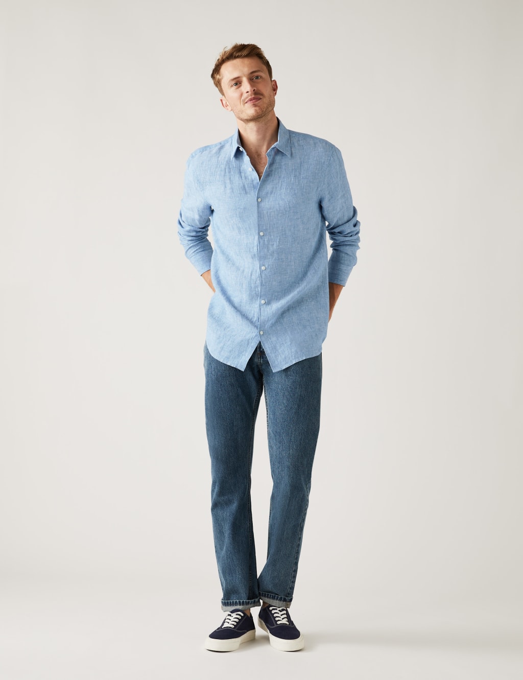 Longer Length Pure Linen Shirt image 3